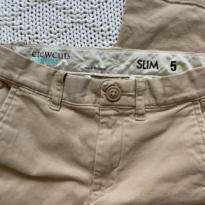 Little Boys Crewcuts Slim Khaki Pants Size 5